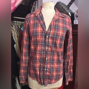 Frank and Eileen Blue and Red Plaid Button Up Shirt